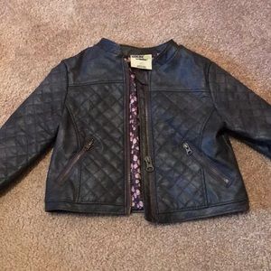 Kids faux leather jacket.